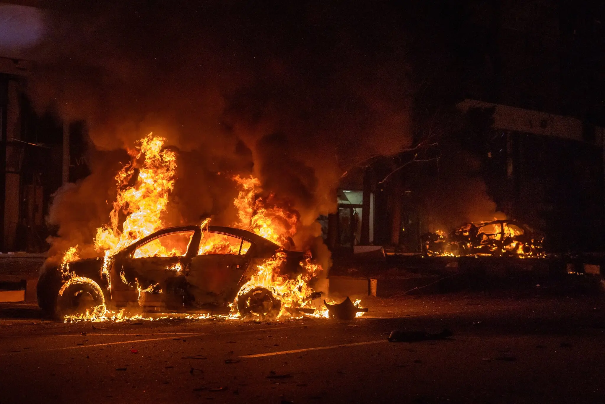 Наслідки нападу шаха у Харкові.